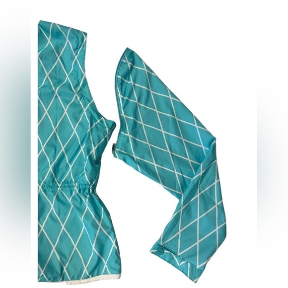 Izod Golf Performance Blue White Wind Breaker Zip Off Sleeves Size XL - Picture 6 of 11